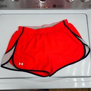 Under Armour running shorts orange & black size medium